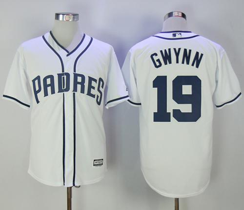 Padres #19 Tony Gwynn White New Cool Base Stitched MLB Jersey - Click Image to Close